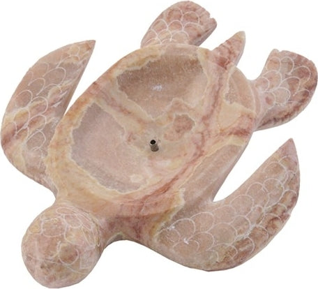 Marble Turtle Plate Incense Burner [Multi-Colored]