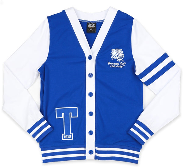 Big Boy Tennessee State Tigers S11 Womens Lightweight Cardigan [Royal Blue]