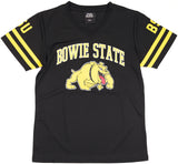 Big Boy Bowie State Bulldogs S1 Womens Football Jersey Tee [Black]