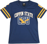 Big Boy Coppin State Eagles S1 Womens Football Jersey Tee [Navy Blue]