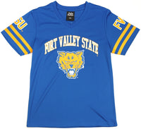 Big Boy Fort Valley State Wildcats S1 Womens Football Jersey Tee [Royal Blue]