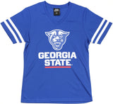 Big Boy Georgia State Panthers S1 Womens Football Jersey Tee [Royal Blue]