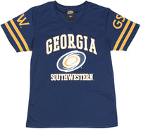 Big Boy Georgia Southwestern State Hurricanes S1 Womens Jersey Tee [Navy Blue]