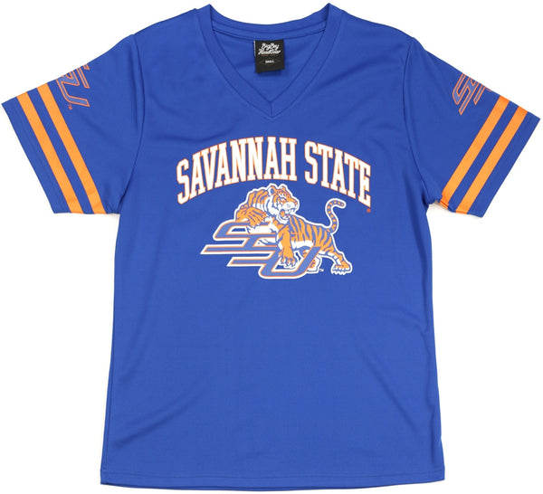 Big Boy Savannah State Tigers S1 Womens Jersey Tee [Royal Blue]