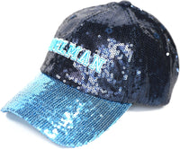 Big Boy Spelman Jaguars S145 Womens Sequins Cap [Sky Blue]