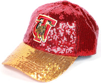 Big Boy Tuskegee Golden Tigers S145 Womens Sequins Cap [Crimson Red]