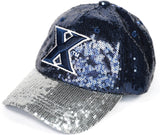 Big Boy Xavier Musketeers S145 Womens Sequins Cap [Navy Blue]