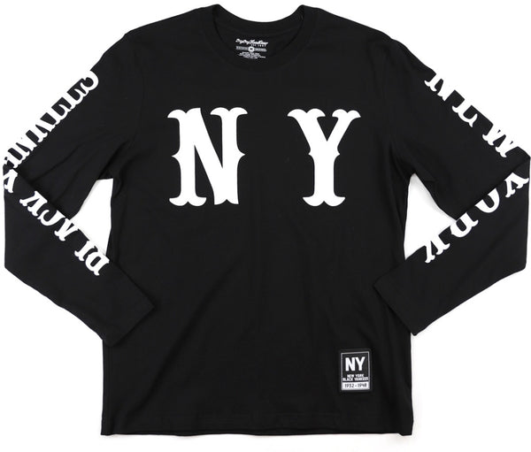 Big Boy New York Black Yankees S1 Mens Long Sleeve Tee [Black]