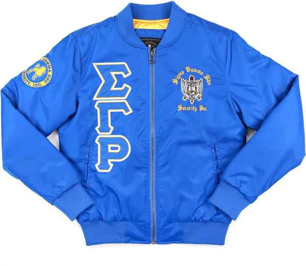 Big Boy Sigma Gamma Rho Divine 9 S1 Bomber Jacket [Royal Blue]