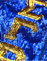 Big Boy Sigma Gamma Rho Divine 9 S4 Sequins Jacket [Royal Blue]