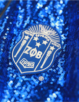 Big Boy Zeta Phi Beta Divine 9 S4 Sequins Jacket [Royal Blue]