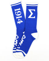 Big Boy Phi Beta Sigma Divine 9 S5 Athletic Socks [Royal Blue]