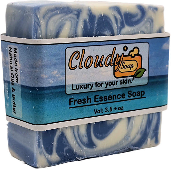 Cloudy Soap Premium All Natural Handmade Minty Fresh Essence Soap [Blue]