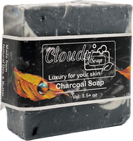 Cloudy Soap Premium All Natural Handmade Charcoal Detox Soap [Black]