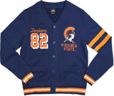 Big Boy Virginia State Trojans Mens Lightweight Cardigan [Navy Blue]