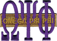 Omega Psi Phi Long Bar Iron-On Patch [Purple]