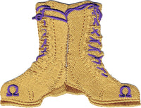 Omega Psi Phi Gold Boots Iron-On Patch [Gold]