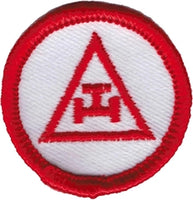 Mason Royal Arch Triple Tau Symbol Iron-On Patch [Red]