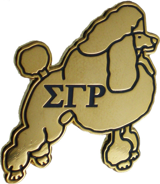 Sigma Gamma Rho Poodle Lapel Pin [Gold]