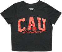 Big Boy Clark Atlanta Panthers Foil Cropped Ladies Tee [Black]