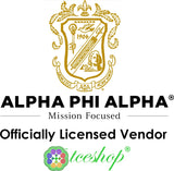 Alpha Phi Alpha Outline Mirror License Plate [Silver/Black/Gold]