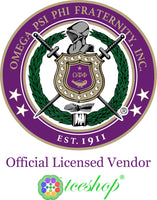 Omega Psi Phi Sons Of Blood And Thunder License Plate Frame [Decal Visible Frame - Purple/Gold]