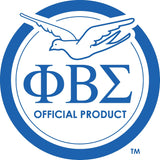 Phi Beta Sigma Raised Mirror Letters & Crest Domed Wood Paddle [Brown]